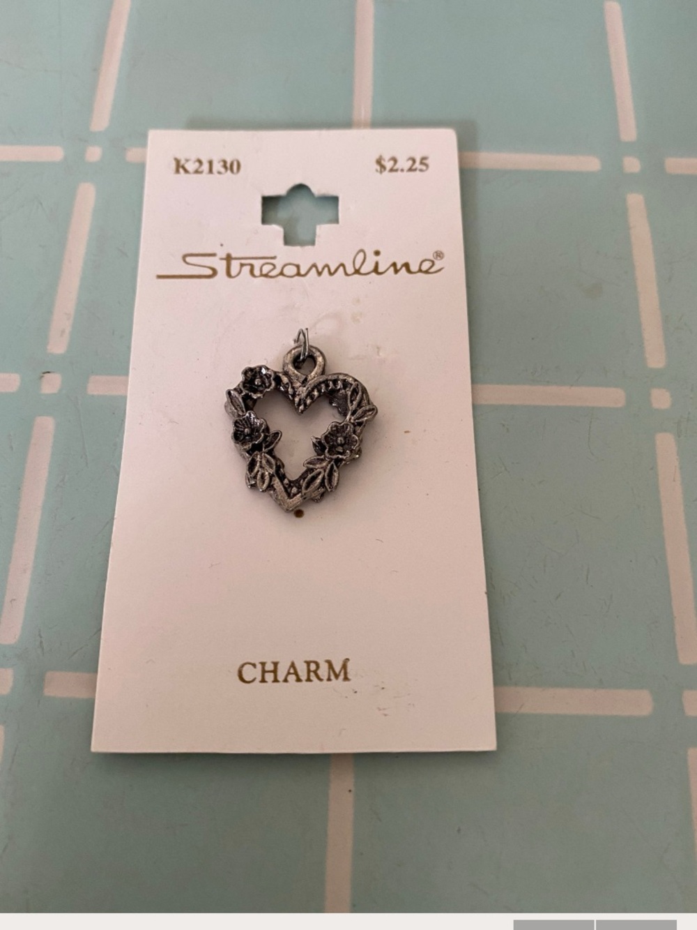 Floral Heart Charm by Streamline